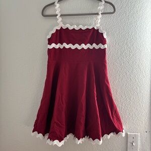 Red and White Mini Dress